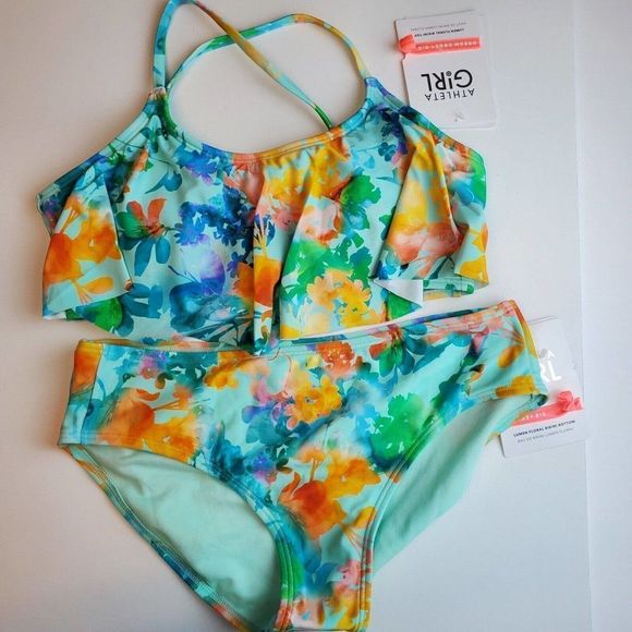 Athleta Swim Athleta Girl Bikini Swim Bathing Suit 2 Pc Xxl 6 Lumen